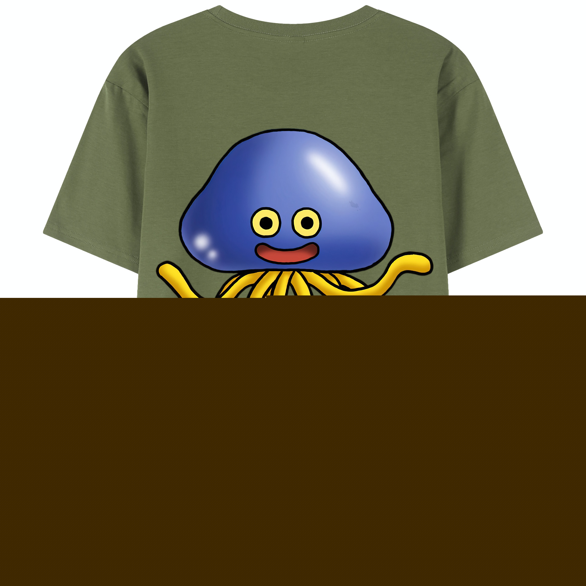 （画像用） ドラゴンクエスト Doragon Kuesuto Dragon Quest 綿100％半袖Tシャツ（背面プリント）